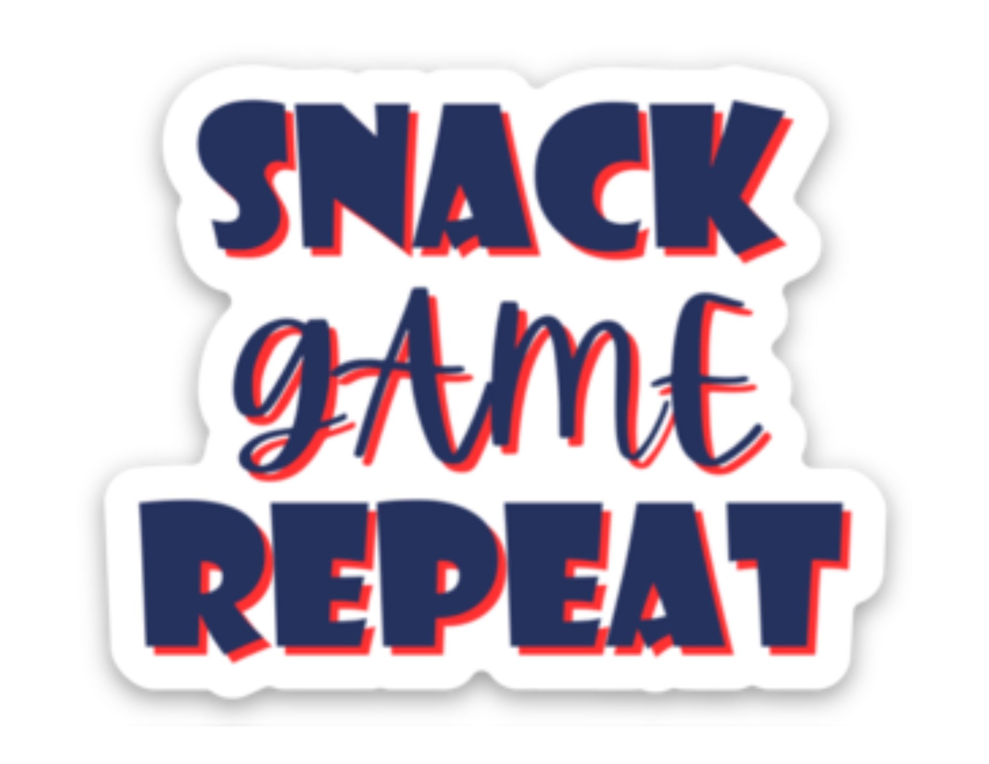 Snack, Game, Repeat Sticker